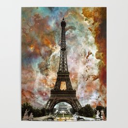 The Eiffel Tower - Paris France Art By Sharon Cummings Poster