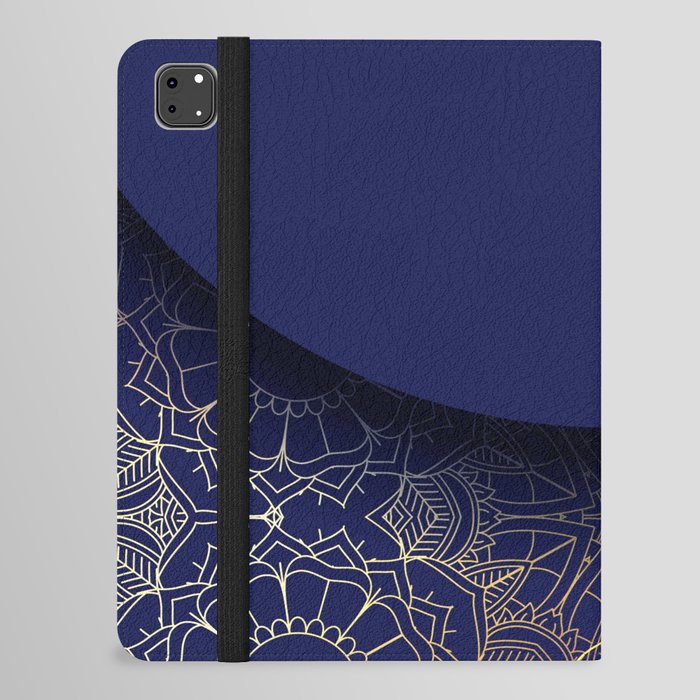 Elegant Blue Mandala Pattern iPad Folio Case