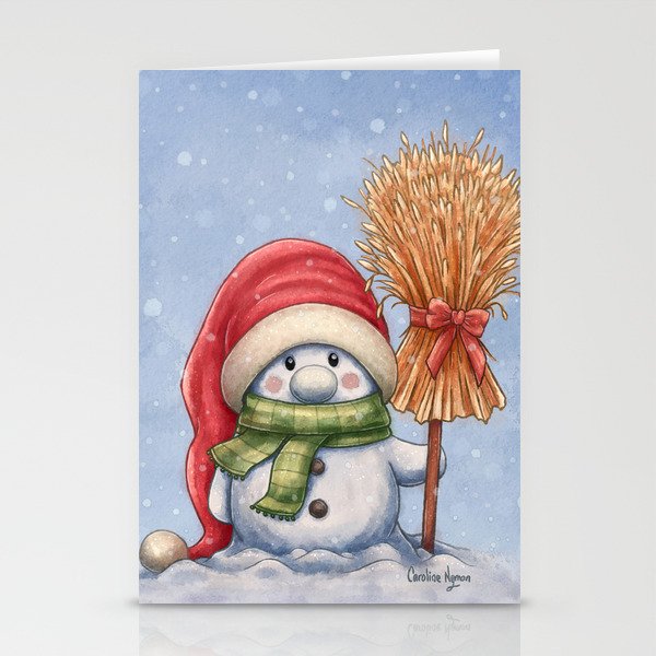 A little snowman Stationery Cards