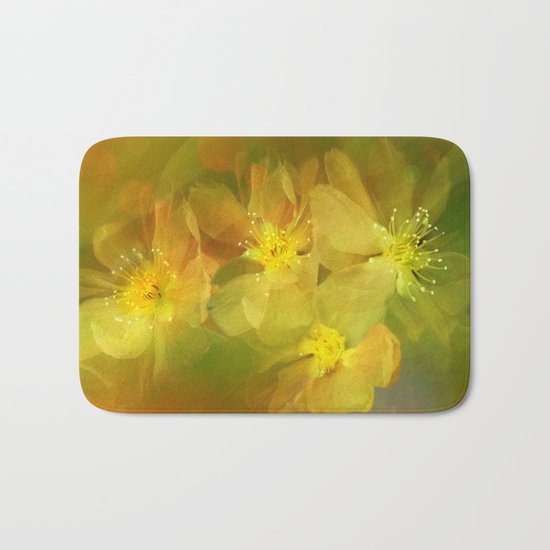 Early Morning Floral Abstract Bath Mat