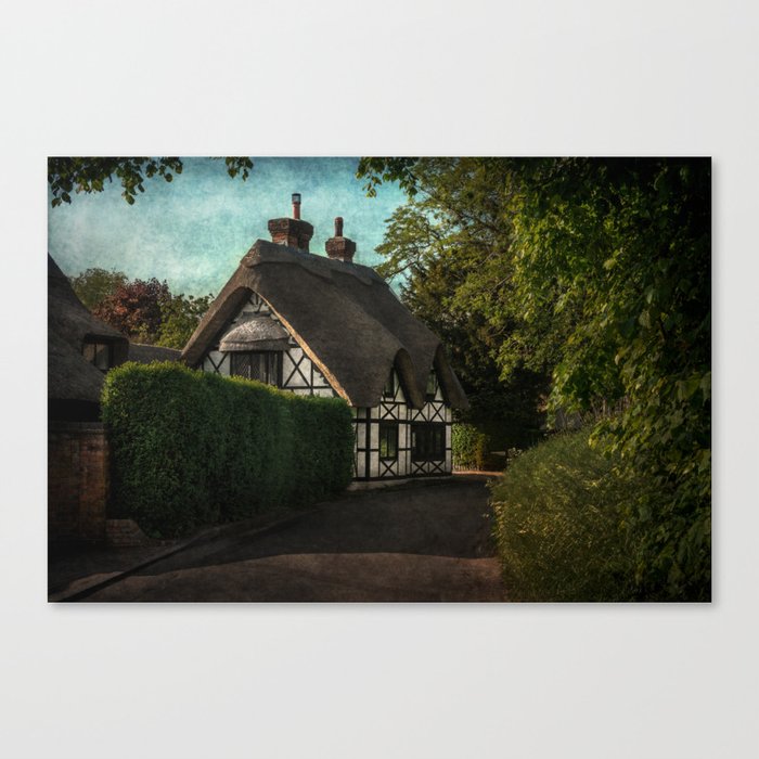 A Berkshire Half Timbered Cottage Canvas Print