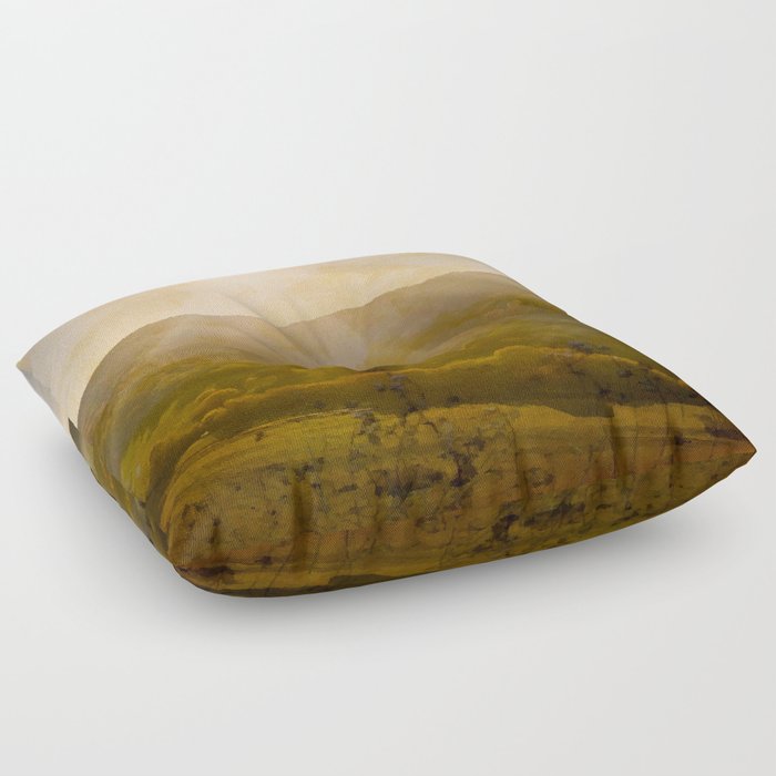 Vintage countryside sunset Floor Pillow