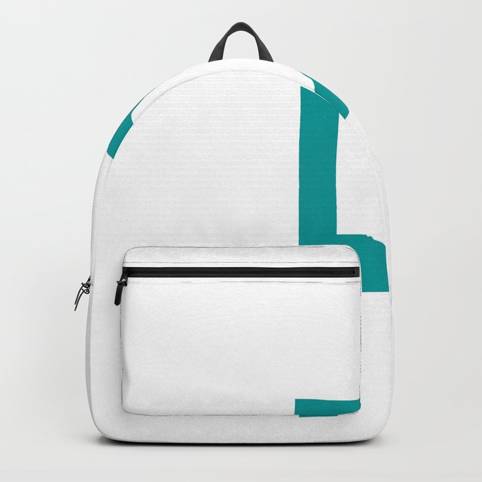 LETTER D (TEAL-WHITE) Backpack