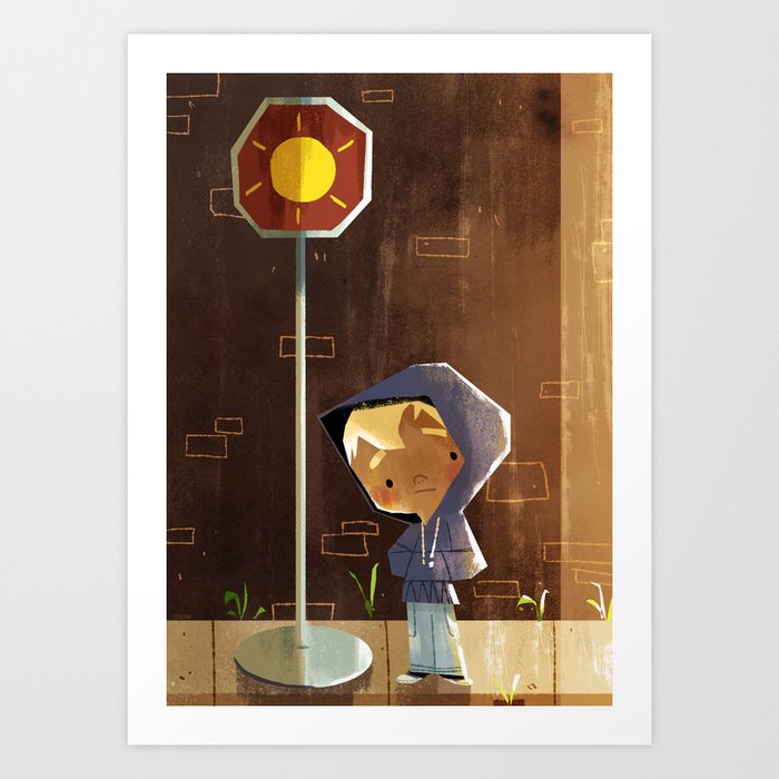 On The Sunny Side Of The Street Art Print