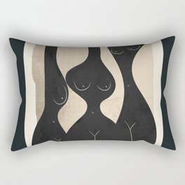 Modern Abstract Woman Body Vases 10 Rectangular Pillow