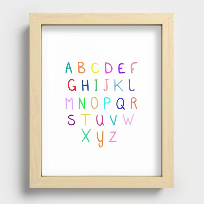 Alphabet - Multi-Color | Montessori Recessed Framed Print