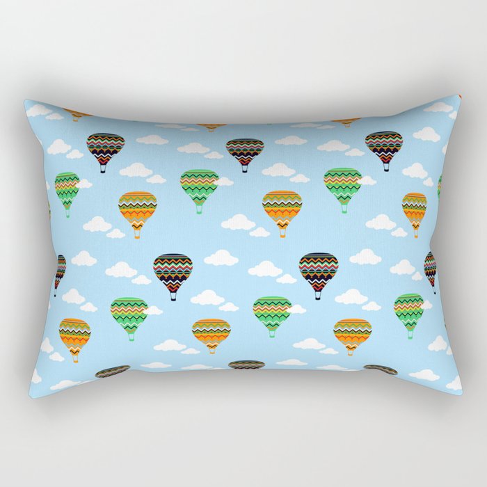 Hot air balloons and clouds Rectangular Pillow