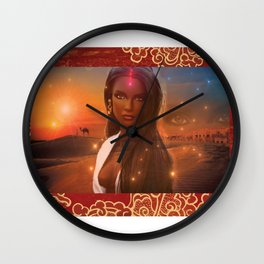 Beautiful Desert Girl Wall Clock