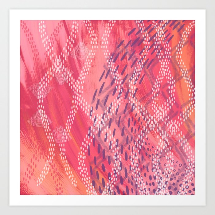 Dotted lines Art Print