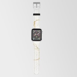 Gold Glitter - White Background Apple Watch Band