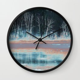 Still Winter River Wall Clock