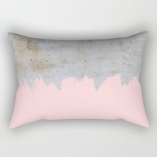 Paint with pink on concrete Rectangular Pillow