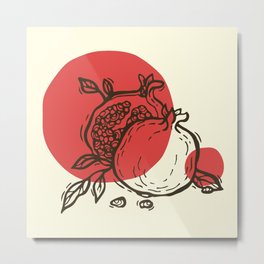 Decorative pomegranates Metal Print