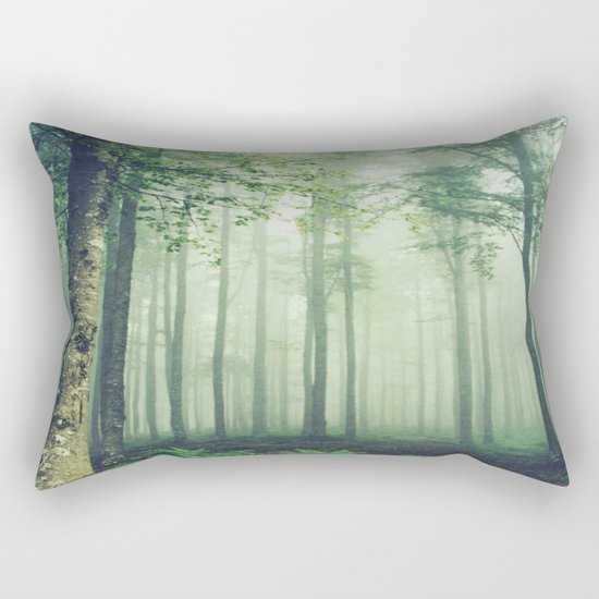 Foggy Woods Rectangular Pillow