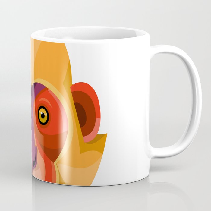 Golden-headed Langur Flat Icon Coffee Mug