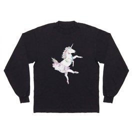 Unicorn ballerina painting watercolour  Long Sleeve T-shirt