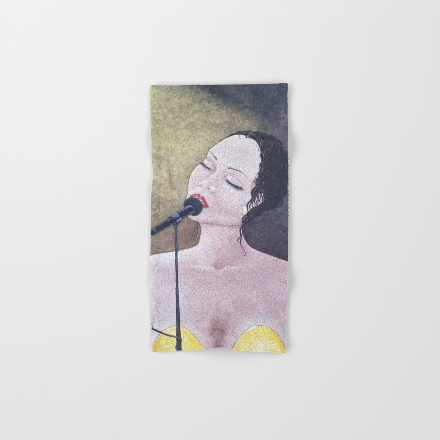 The Moment Singing Woman Painting By Faye Hand Bath Towel By Fas925 Society6