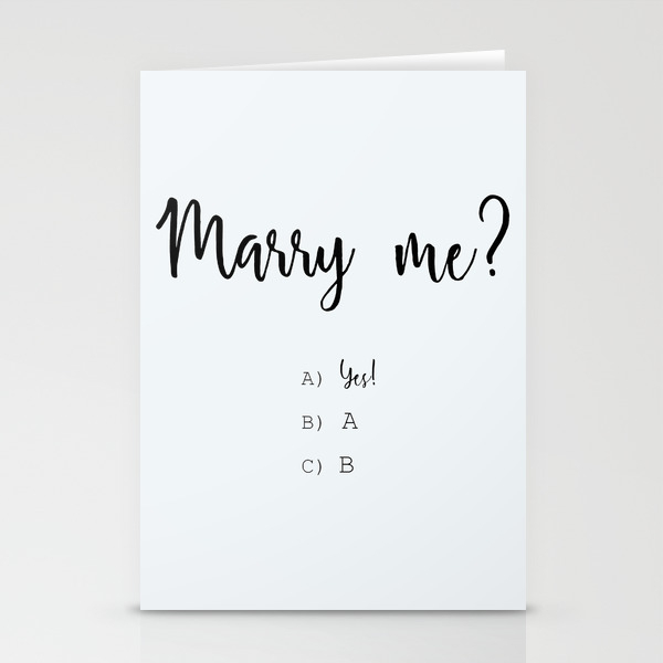 Will You Marry Me? Stationery Cards