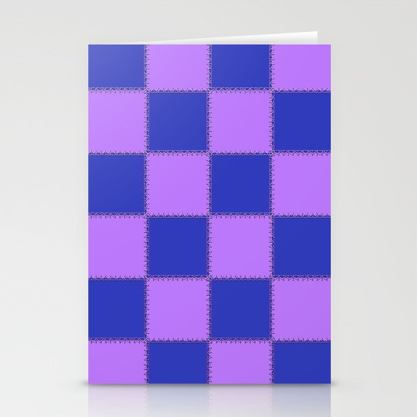 Retro (Digitally) Stitched Checker Pattern (xii 2021) Stationery Cards