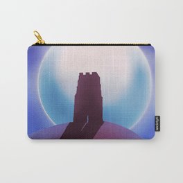 Glastonbury Tor travel poster Carry-All Pouch