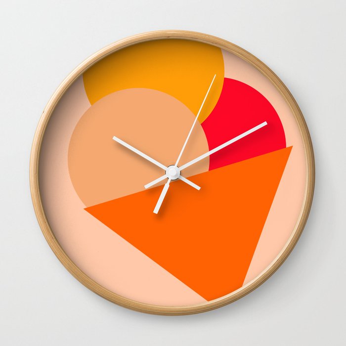 Abstract Shape 2 190305 Digital Art Wall Clock By Valourine