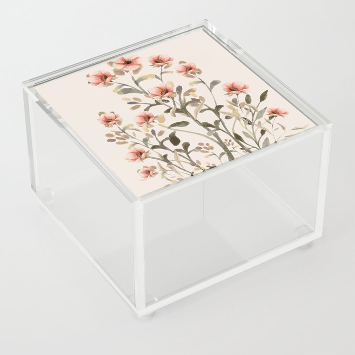 Gentle Flowers Acrylic Box