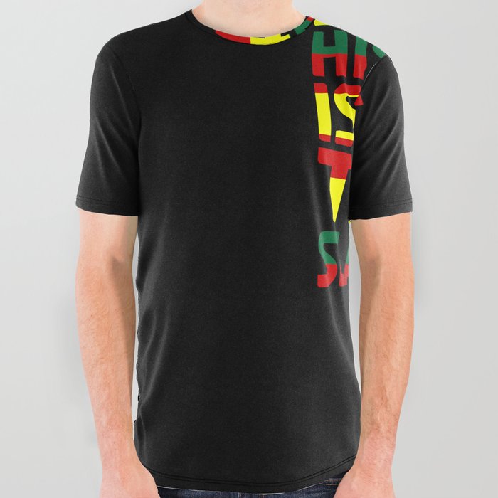 Black History Is More Than Slavery All Over Graphic Tee
