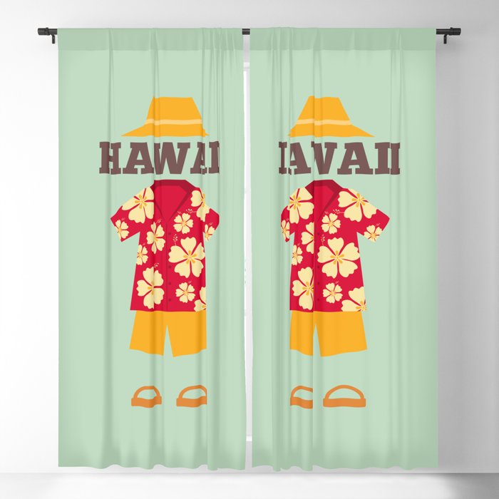 Hawaii Tourist Blackout Curtain