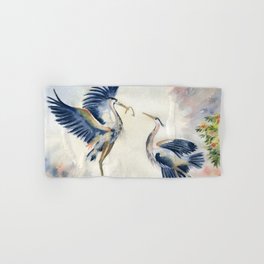 Great Blue Heron Couple Hand & Bath Towel