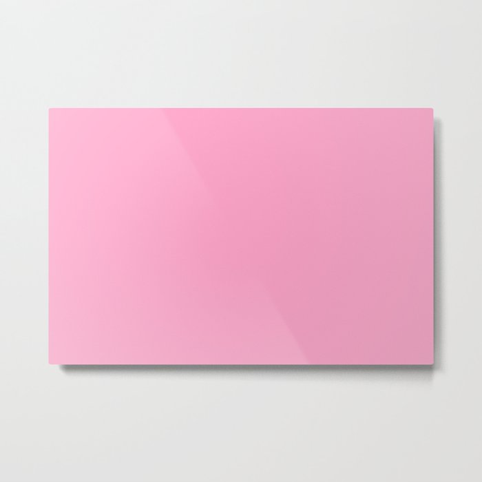 Carnation Pink Solid Color Popular Hues - Patternless Shades of Pink Collection - Hex Value #FFA6C9 Metal Print