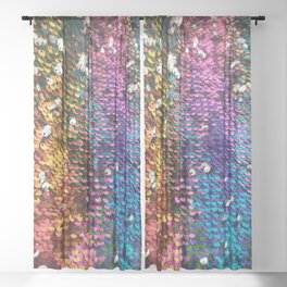 Sequins Sheer Curtains Society6