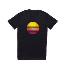 Vintage Retro 80's Synthwave Sun T Shirt