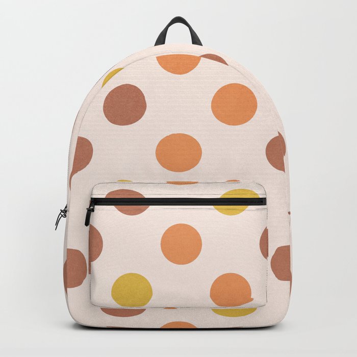 Orange & Brown Retro Spots Backpack