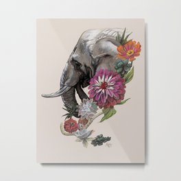 Elephant : Memory of Elephants Metal Print | Digital, Surrealism, Nature, Realism, Painting, Animal, Illustration 