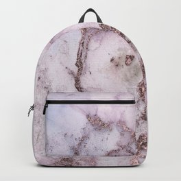 Abstract Alcohol Ink Art Painting Rosegold And Blush Pink Backpack