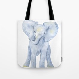 Baby Elephant Watercolor Tote Bag