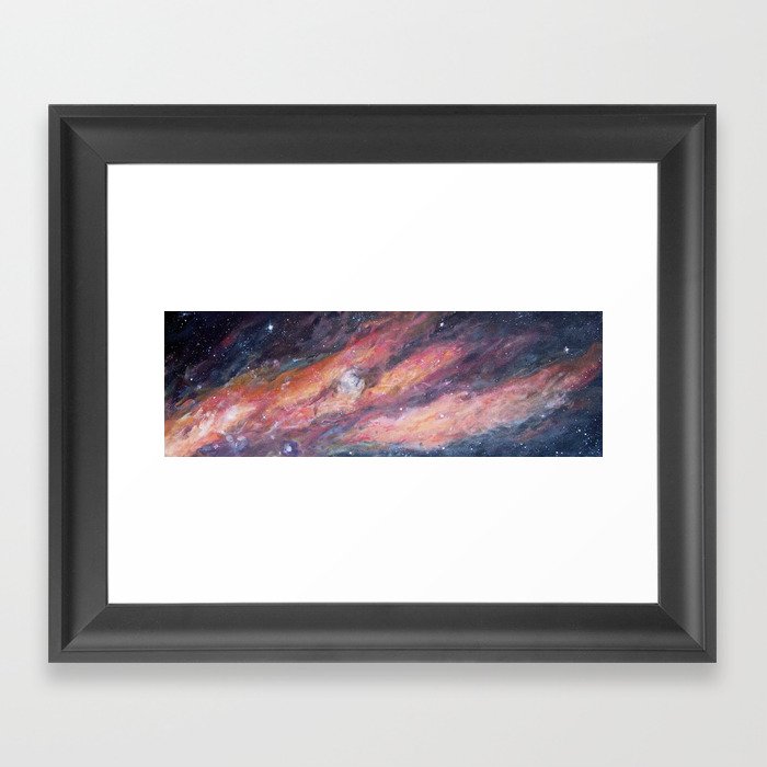 Galaxy Art - Fire In The Sky Framed Art Print