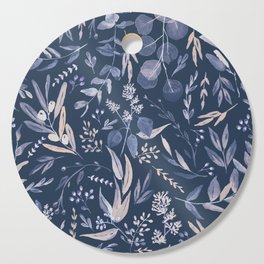 Eucalyptus Pattern - Blue inverted Cutting Board