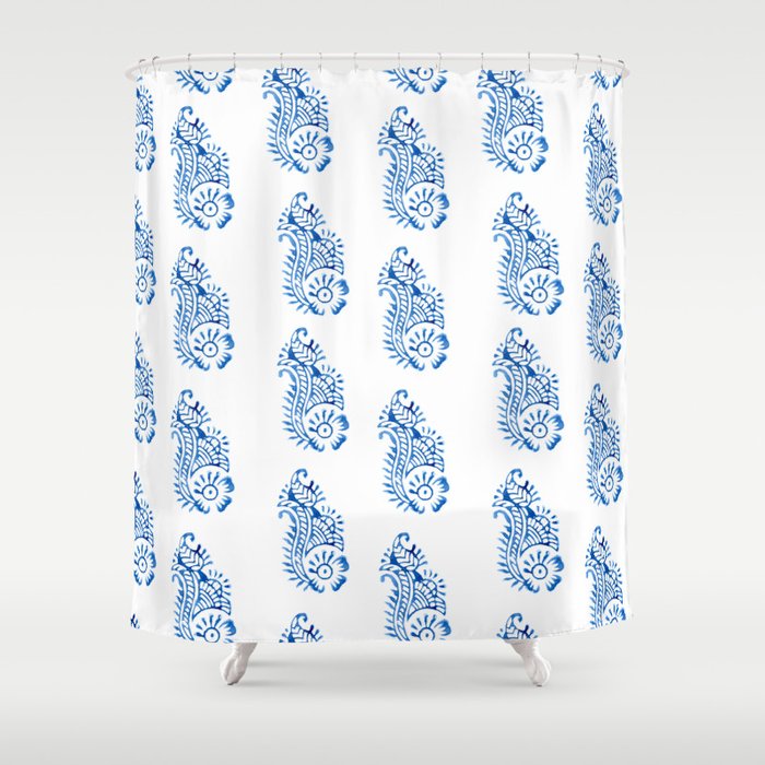 Block Print Bazaar I Shower Curtain By, How To Print On Shower Curtains