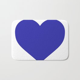 Heart (Navy Blue & White) Bath Mat | Hearting, Hearts, Loved, Iloveyou, Relationship, Loving, Retro, Couple, Love, Vintage 