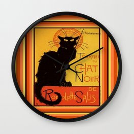 Tournee Du Chat Noir - After Steinlein Wall Clock | Advertising, Blackcat, Cat, Cacaret, Painting, Theatre, Lechat, Montmatre, Musichall, Nightclub 