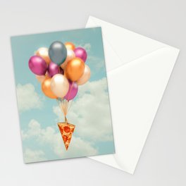 Pizza Balloons Stationery Card