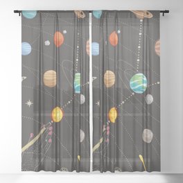 Space Pool Sheer Curtain