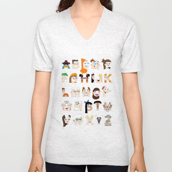 P&F Alphabet Unisex V-Neck