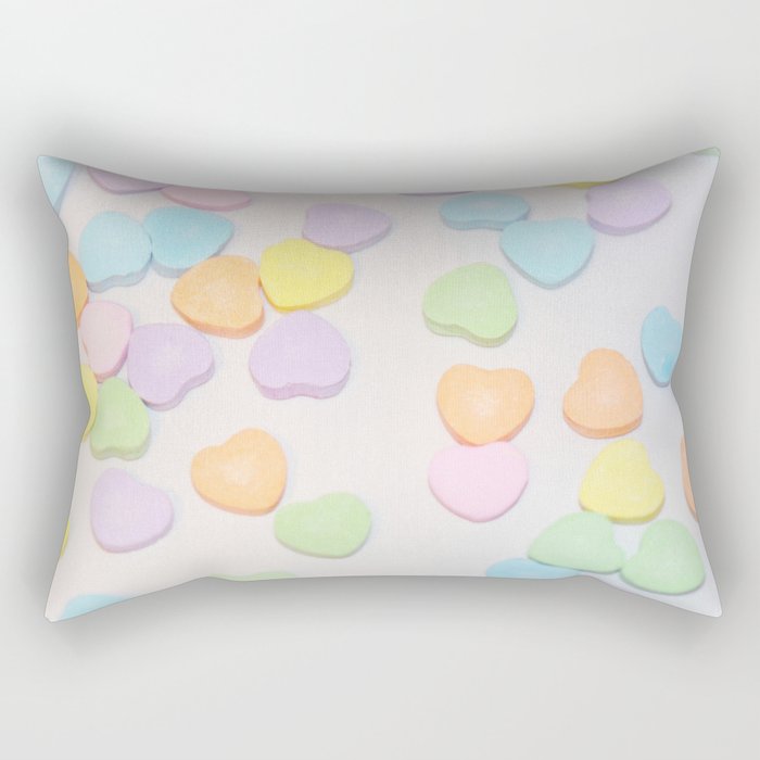 Pastel Hearts Rectangular Pillow