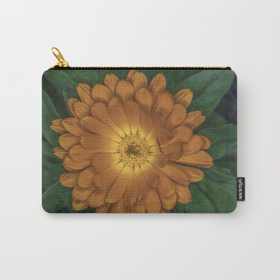Orange Flower Carry-All Pouch