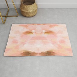 Abstract minimal peach, millennial pink, white and gold painting Rug | Bedroomart, White, Gold, Painting, Digital, Livingroomart, Dormart, Acrylic, Abstractpainting, Millennialpink 