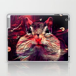 Squirrel with Nuts in Mouth Cartoon Drawing Laptop Skin