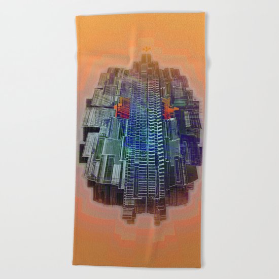 Buble Lab Robotics Space Beach Towel
