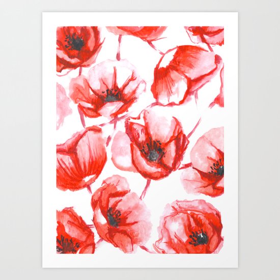 Flora Poppy Art Print